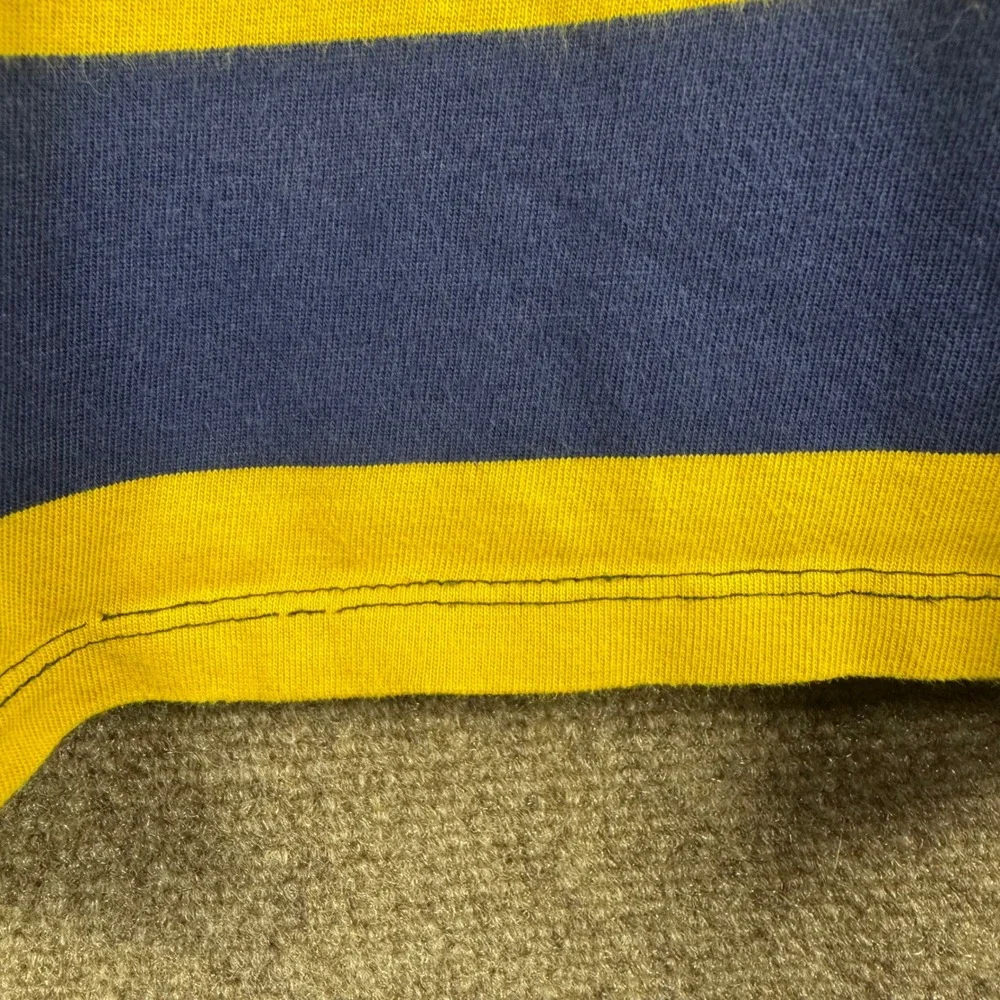 US Polo Assn Toddler Boy Rugby Shirt 5T Long Sleeve Striped Yellow Blue Polo - Picture 6 of 8